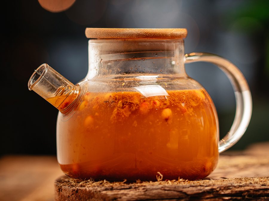 Чай облепиховый с корицей
